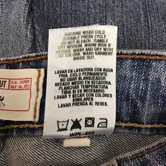 LEVIS WOMEN STRETCH LOW RISE BOOT CUT JEANS SIZE 10 LONG - Picture 5 of 6